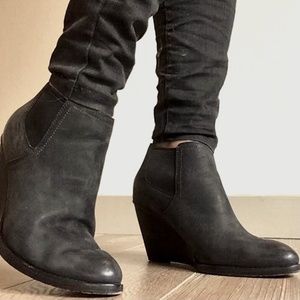 Women’s Cole Haan Black leather wedge booties